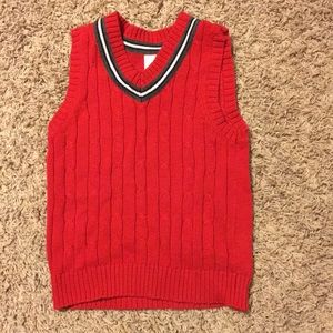 Boys red sweater vest!